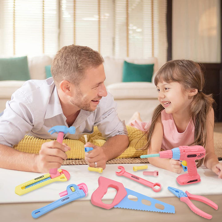 Werkzeugkoffer Kinder Werkzeug Set,Gifts2U Kinderspielzeug Spielzeugbohrer Baukappe Schutzbrille Wer