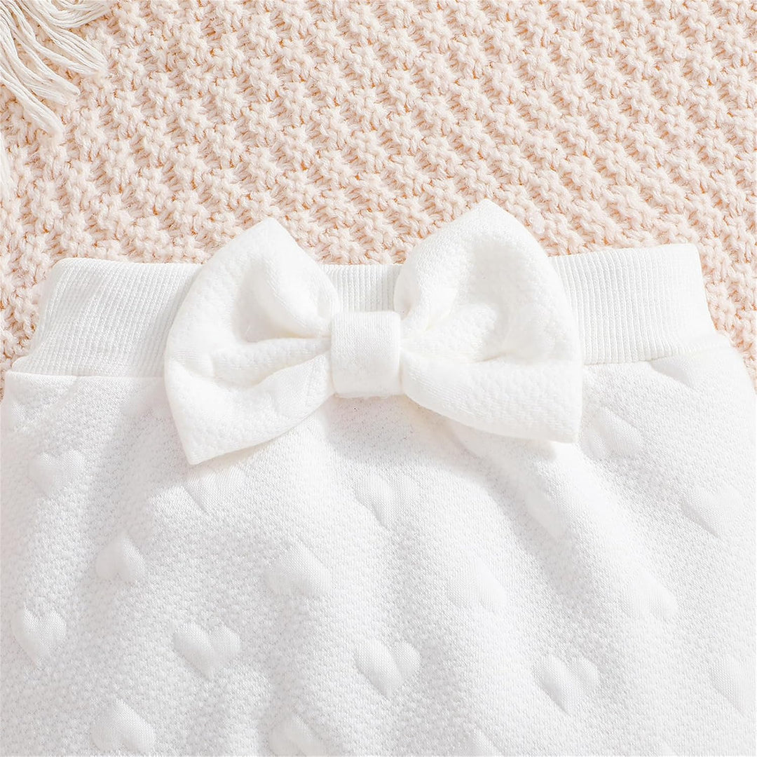 Yaopelky Kleinkind Baby Mädchen Outfits Langarm Sweatshirt Top Hose mit Fliege Kleinkind Herbst Wint