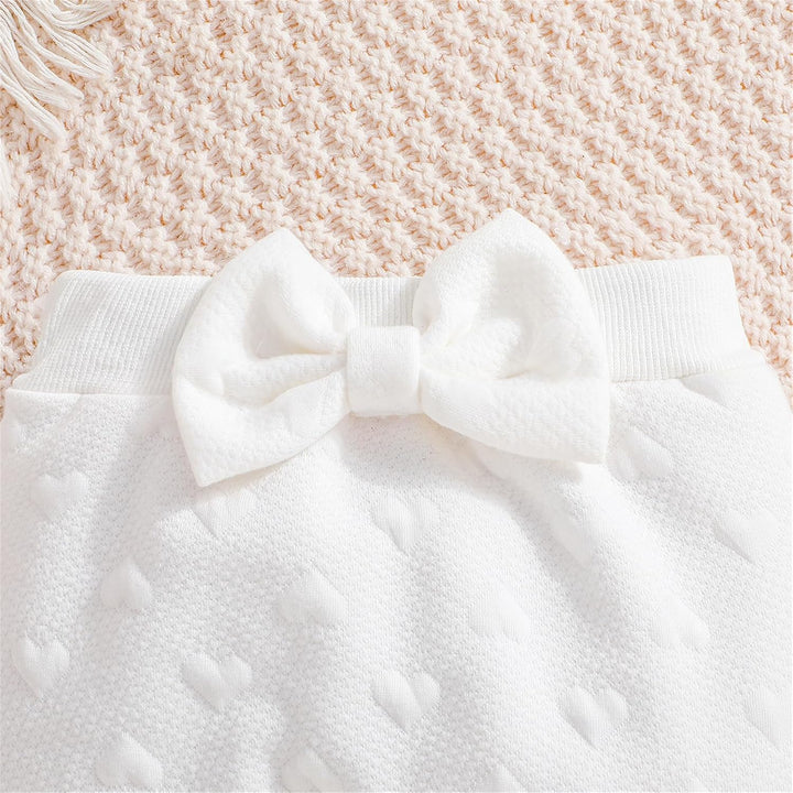 Yaopelky Kleinkind Baby Mädchen Outfits Langarm Sweatshirt Top Hose mit Fliege Kleinkind Herbst Wint