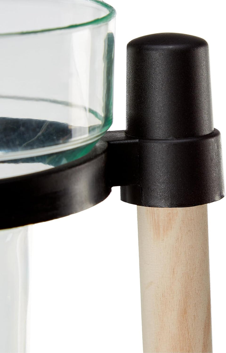 Relaxdays Regenmesser 2er Set, mit Stab, Niederschlagsmesser Garten, Skala 35mm/m², Kunststoff & Hol