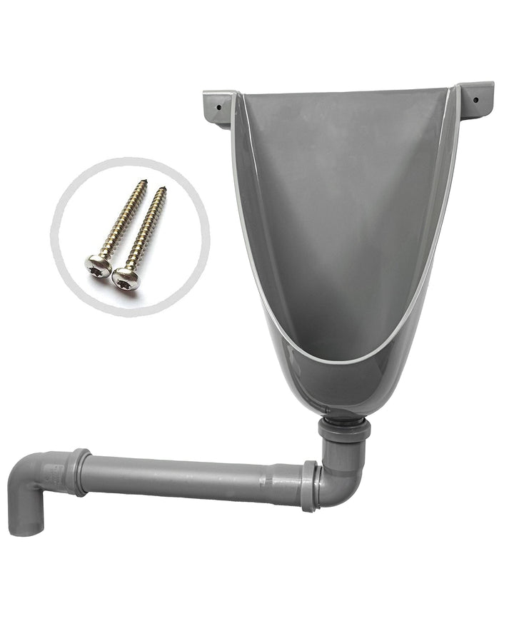 Agande Urinal Urinalbecken Pissoir Wandurinal Wandpissoir Kunststoff PVC, einfach und wasserlos mit