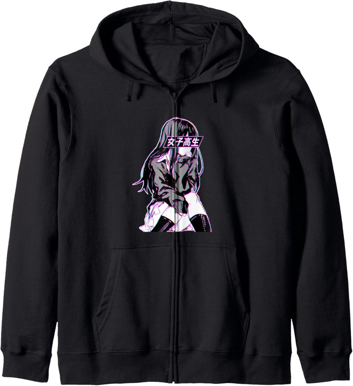 Japanische Anime Vaporwave Geschenke Tees Otaku Shirts Kapuzenjacke