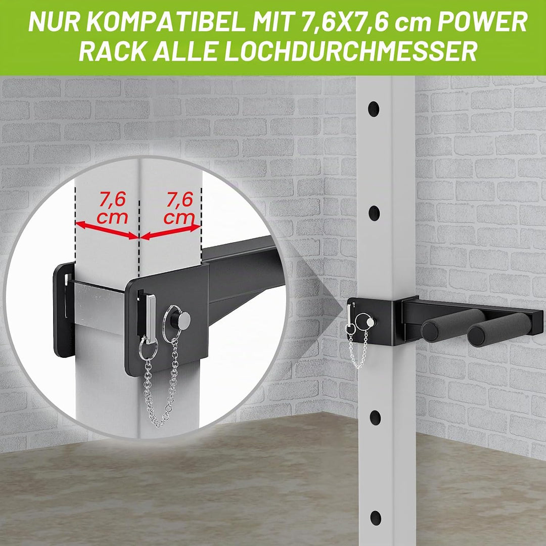 Dip-Stangen-Aufsatz für 2 x 2 Zoll und 3 x 3 Zoll Power Rack, rutschfeste breite und schmale Griffe,
