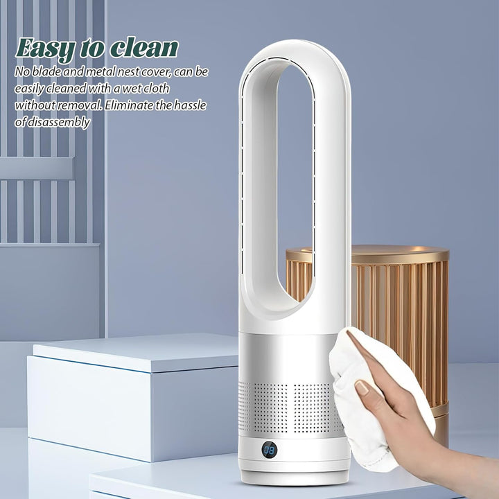 Säulenventilator, ohne Flügel, 18 Zoll – leiser Ventilator mit Ionisator, Fernbedienung 5 m, 8 Gesch