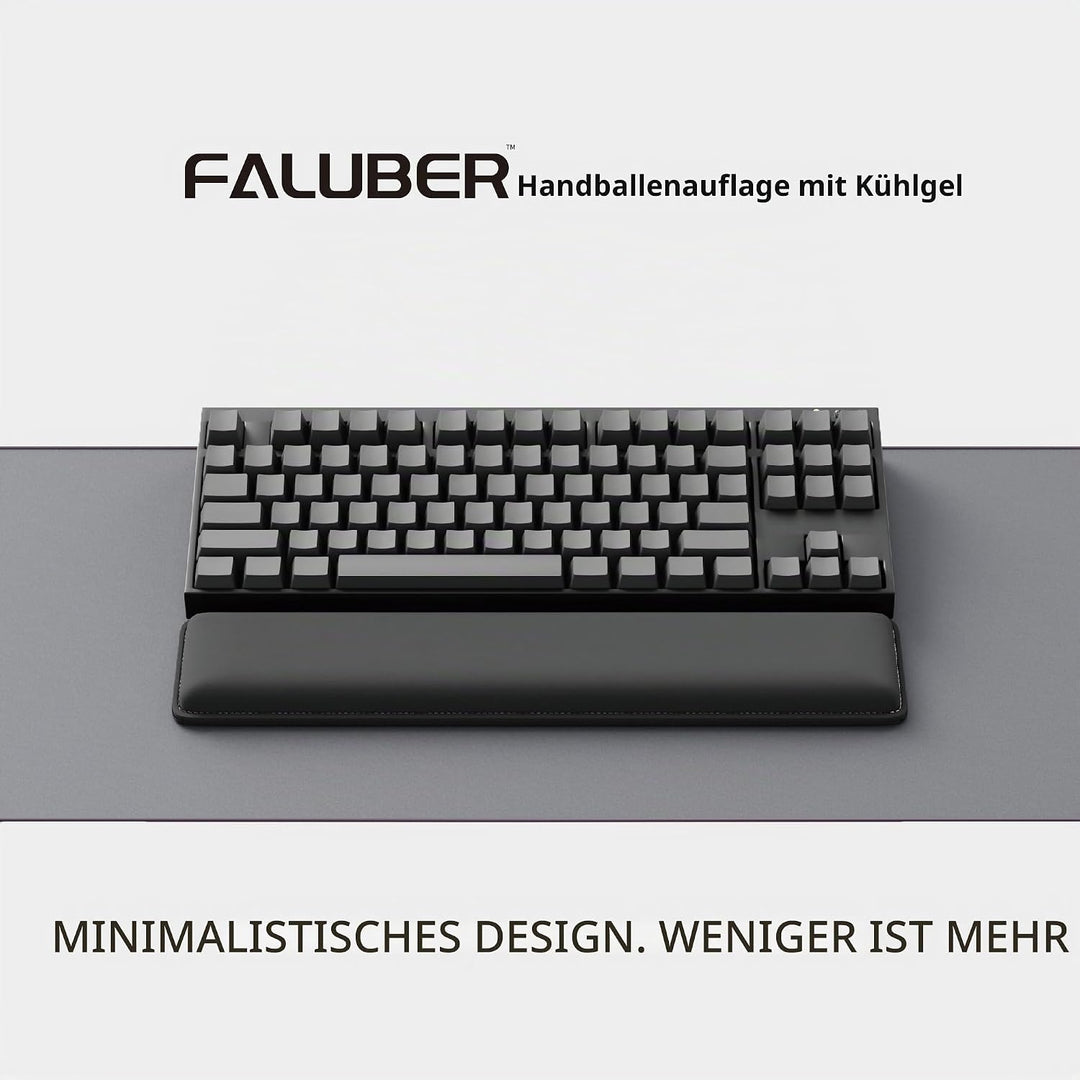 Faluber Ergonomische Gel-Handgelenkauflage für Tastaturen - 36cm- mit rutschfestem Fusspolster Komfo