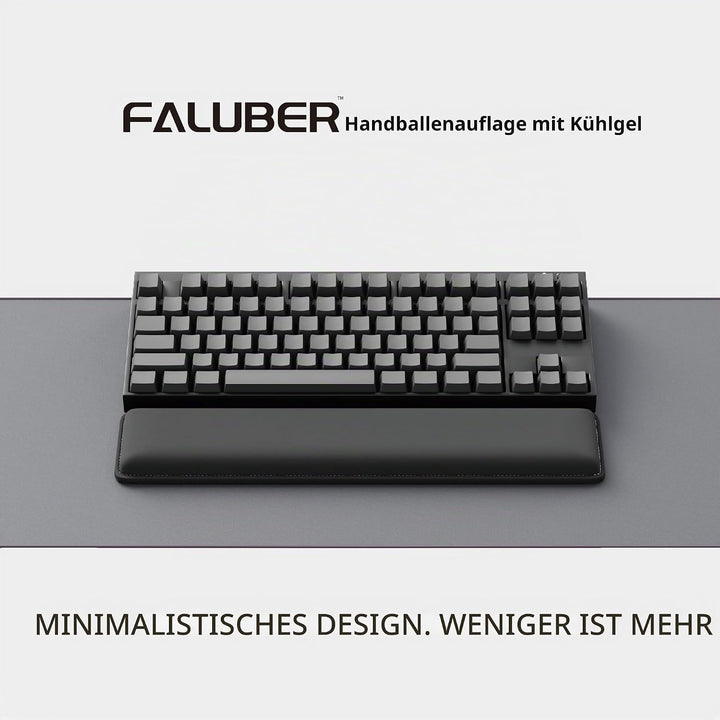 Faluber Ergonomische Gel-Handgelenkauflage für Tastaturen - 36cm- mit rutschfestem Fusspolster Komfo
