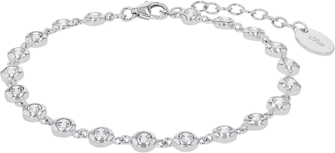 s.Oliver Armband Edelstahl Damen Armschmuck, mit Glas, 16+4 cm, Gold, Infinity, Kommt in Schmuck Ges