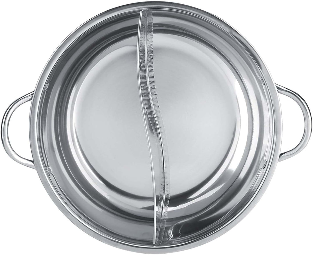 Hot Pot aus Edelstahl mit Trennung von Zwei Geschmacksrichtungen, Dicker Induktionsherd, Verwendbar