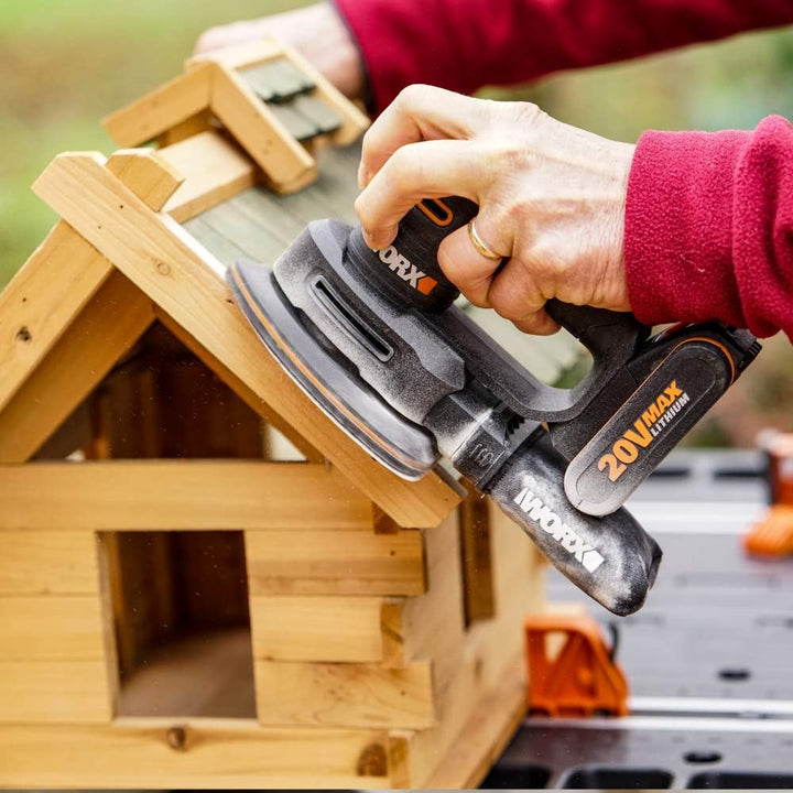 WORX WX822.9 Akku-Dreieckschleifer 20V – Elektrische 20V Schleifmaschine für Holzmöbel, Türen, Ecken