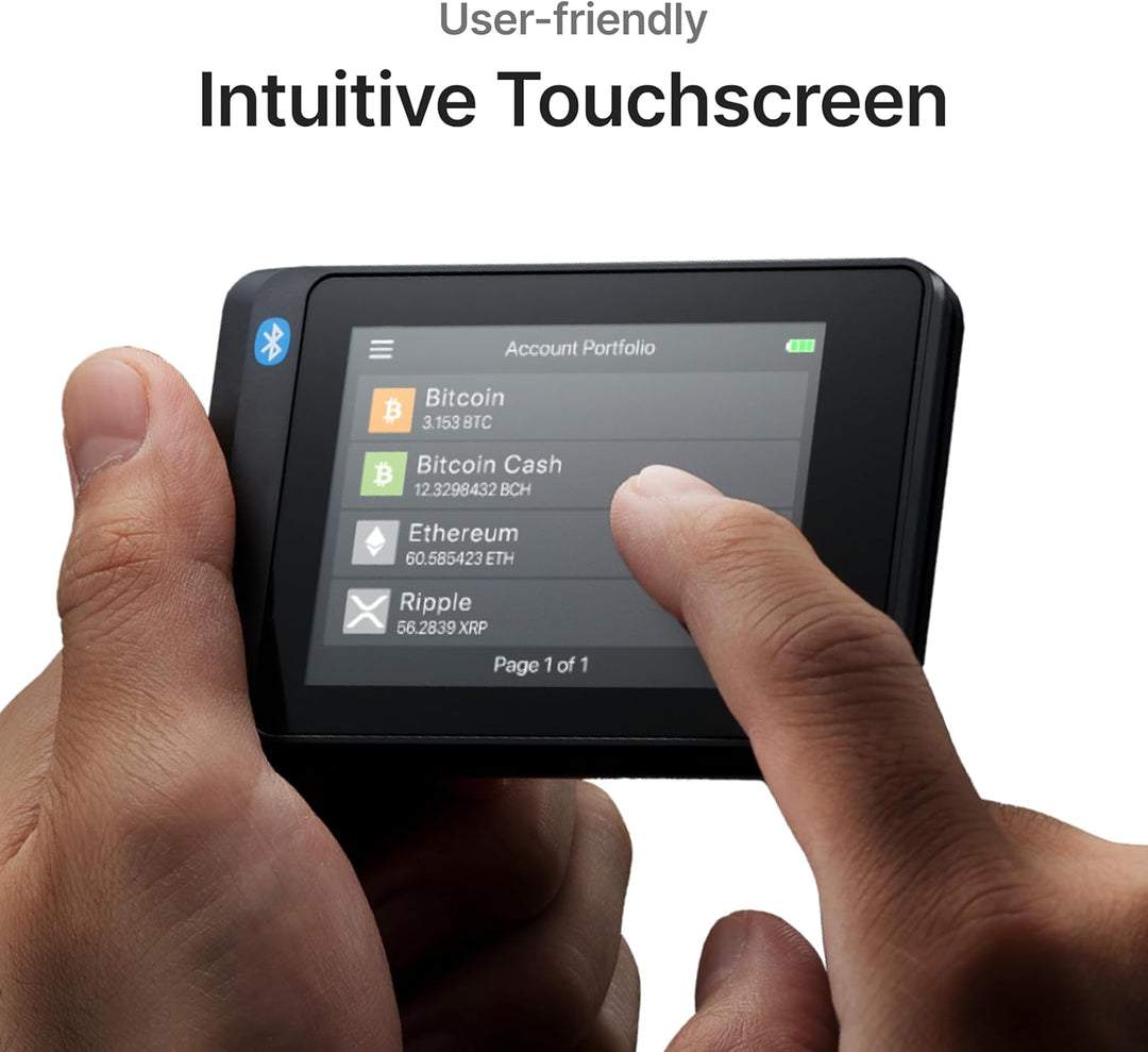 SecuX W20 - Sicherstes Crypto Hardware Portemonnaie mit Bluetooth - Grosser Touchscreen - Verwalten