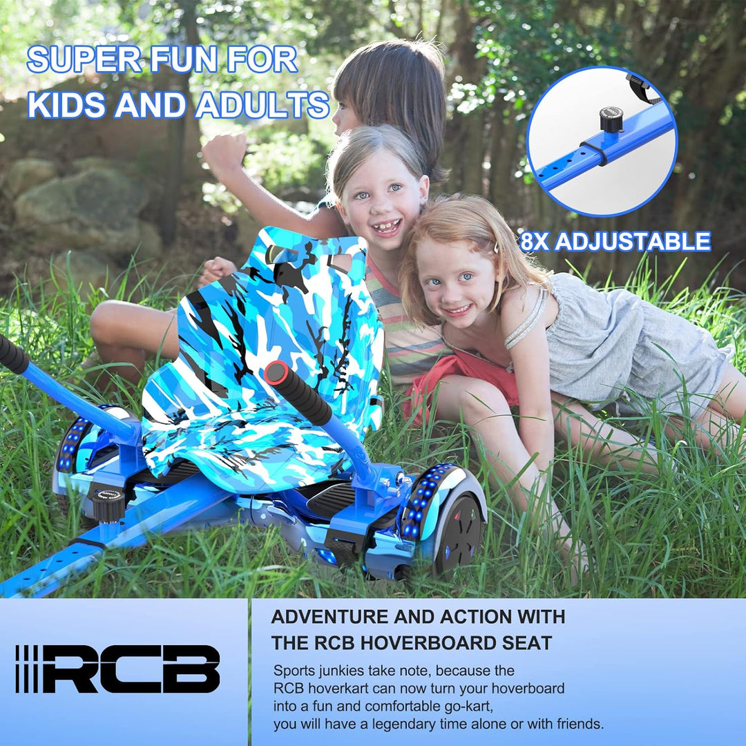 RCB Hoverboard Sitz, Go-Kart Zubehör für Hoverboards, Hoverboard mit Sitz passend für Aller 6.5"-10"