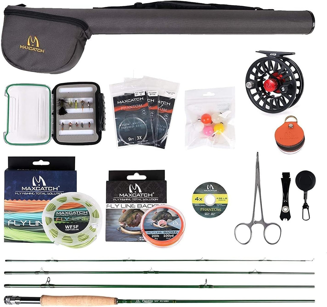 Maximumcatch Premier Fliegenrute und Avid Rolle Combo komplete 9&