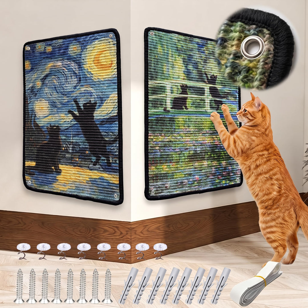 JanYoo 2 Stück Katze Kratzschutz Katzenkratzmatte Sisal Kratzmatte für Katze Katzenkratzmatte für So