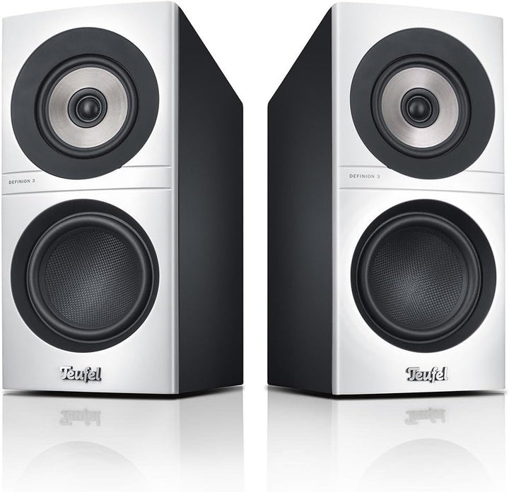 Teufel Definion 3S Weiss/Schwarz Stereo Lautsprecher Musik Sound Hochtöner Mitteltöner Bass Speaker