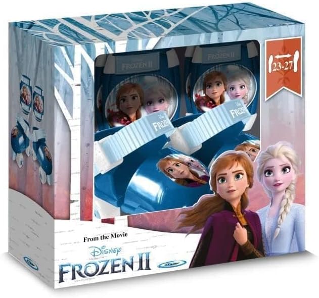 ROLLER SKATES sizes 23/27 + ELLBOGEN und KNIESCHÜTZER FROZEN 2 FROZEN 2 23/27 Blue & White, FROZEN 2