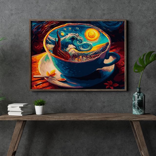 Oh Art! Malen Nach Zahlen Erwachsene Set Mit 3 Pinseln Und Acrylfarben Gemälde Acrylic Malerei DIY L