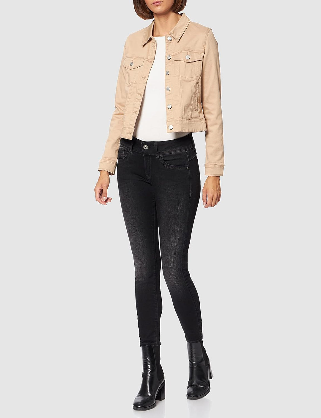 G-STAR Damen Lynn Mid Waist Skinny Jeans 23W Schwarz (Dusty Grey D06746-b472-a799), 23W Schwarz (Dus