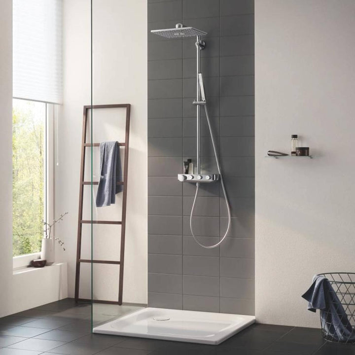 GROHE Euporia Smartcontrol 310 Cube Duo - Duschsystem mit Thermostatbatterie (wassersparend, 3 Strah