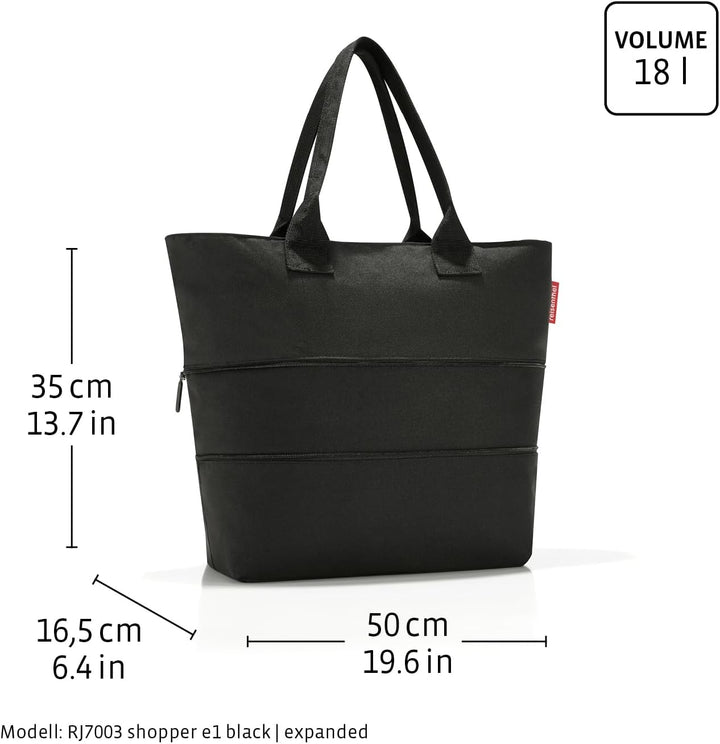shopper e1 50 x 26,5 x 16,5 cm 50 x 35 x 16,5 cm expanded black