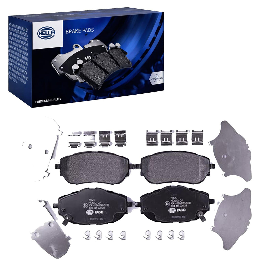 HELLA PAGID 8DB 355 020-281 Bremsbelagsatz - T2243 - Dicke/Stärke: 18.7mm - Bremssystem: Bosch - mit