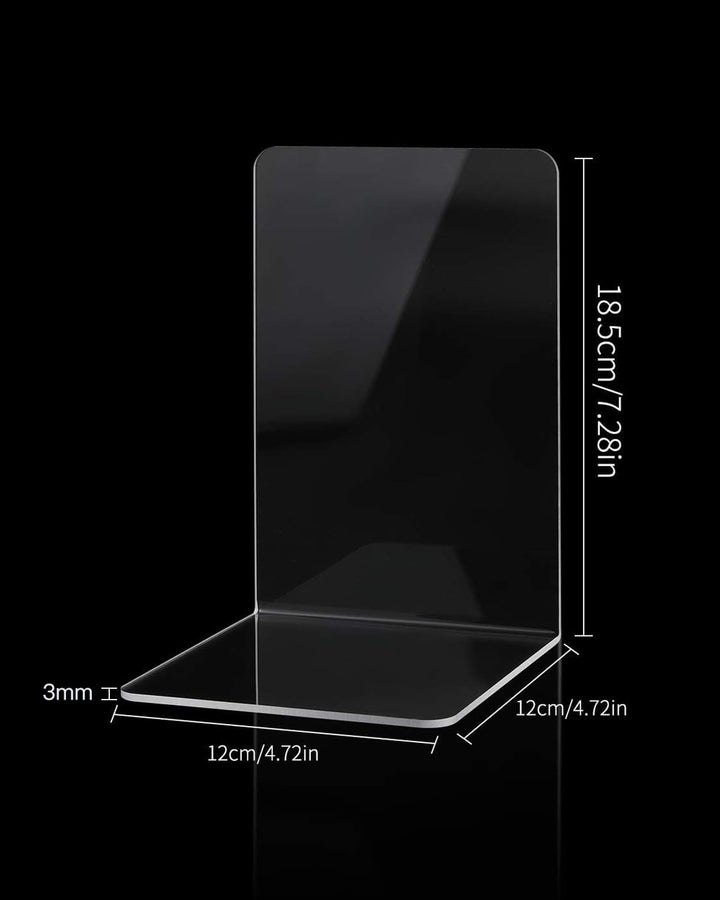 MSDADA Buchstützen, Hochwertiges Acryl Transparent Buchstützen für Kinder Erwachsene zum Arbeitszimm