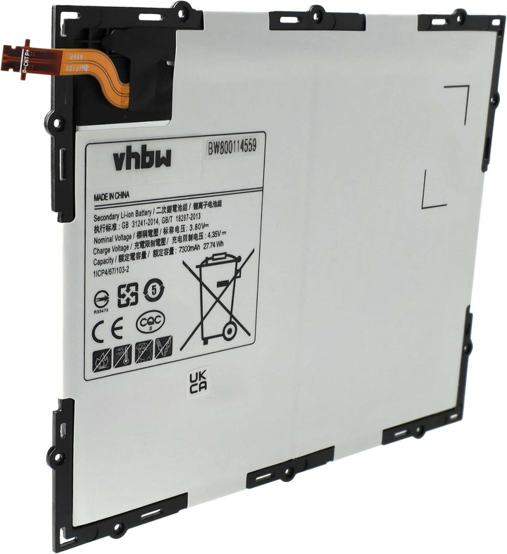 vhbw Akku kompatibel mit Samsung Galaxy Tab SM-P585M, SM-P585N, SM-P585N0, SM-P585Y, SM-T580 Tablet
