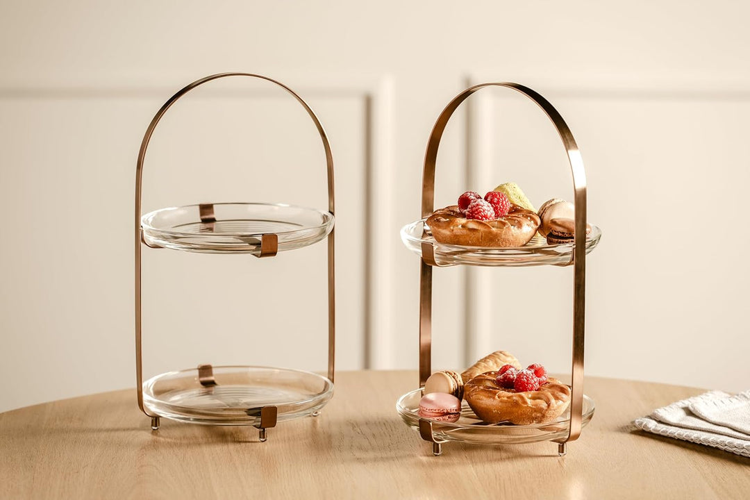 LEONARDO HOME CUCINA Etagere • 1 Stück • Moderne Glasetagere • für Kuchen & Häppchen • elegante Etag