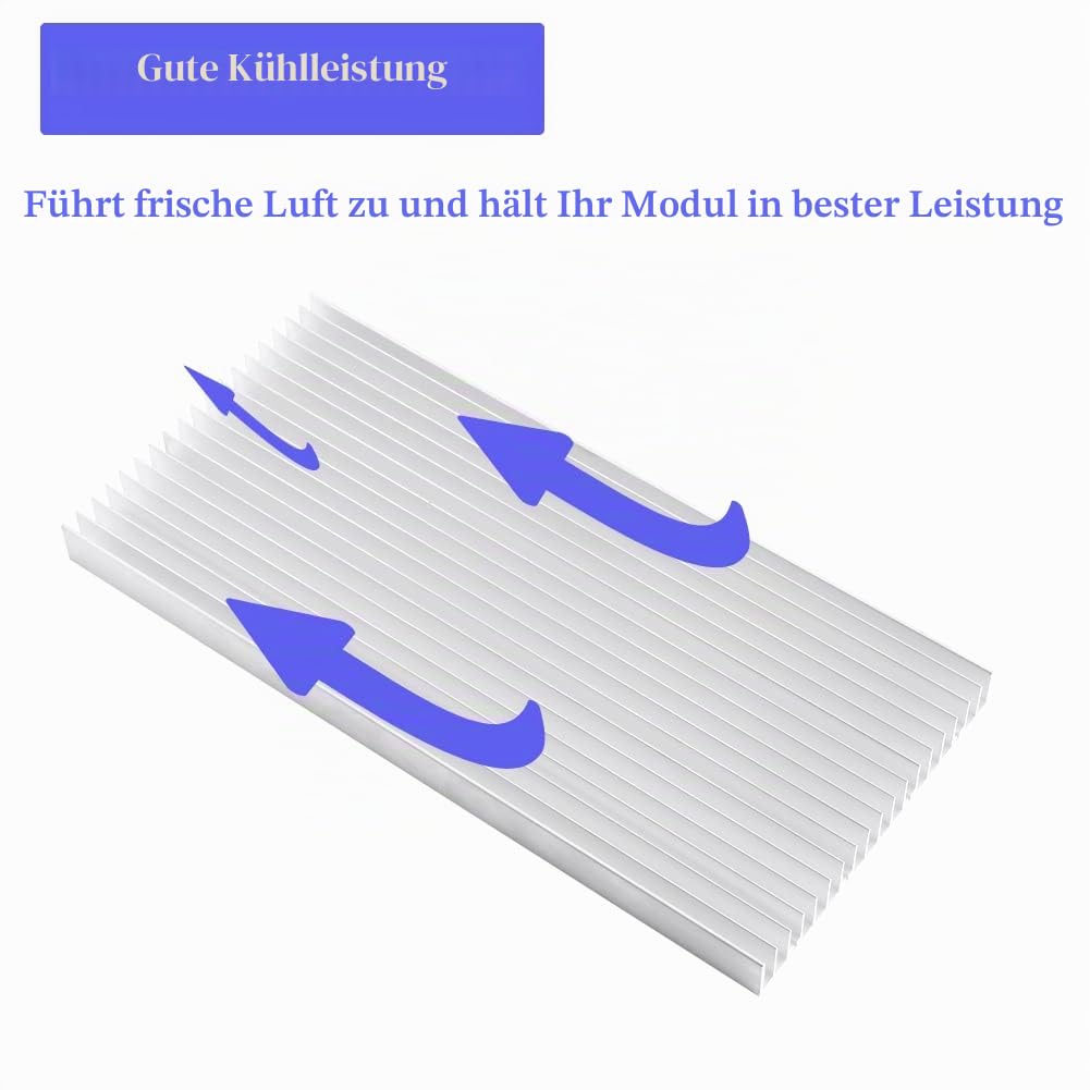Kühlkörper, Kühlkörper 20mm Aluminium Wärmeableiter 300 * 140 * 20MM 19 Flossen Transistoren Halblei