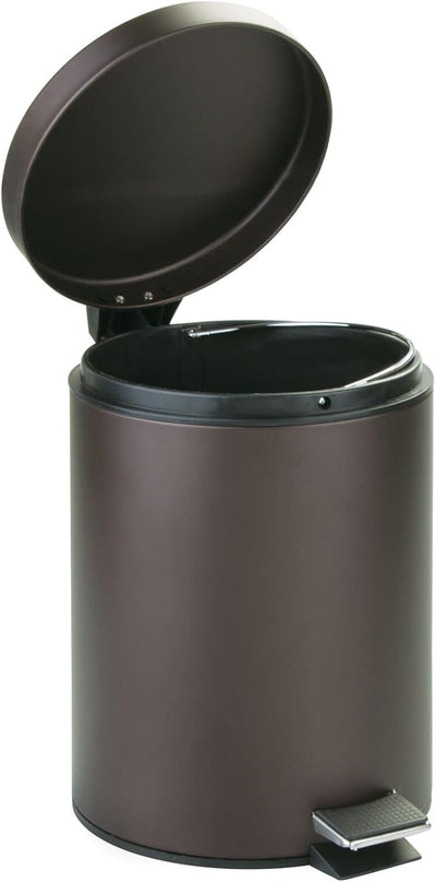 mDesign Tretmülleimer 5L - Mülleimer mit Fusspedal aus Metall - Mülleimer mit Deckel und herausnehmb