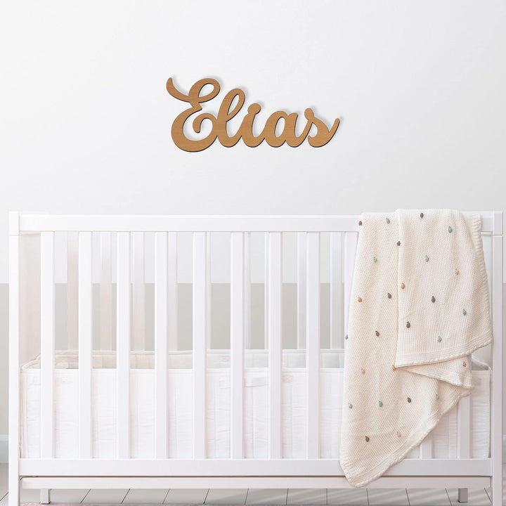 Namenslampe Holz Name Elias Schriftzug I Wandlampe Geschenk Kinder & Erwachsene Wohnzimmer Kinderzim
