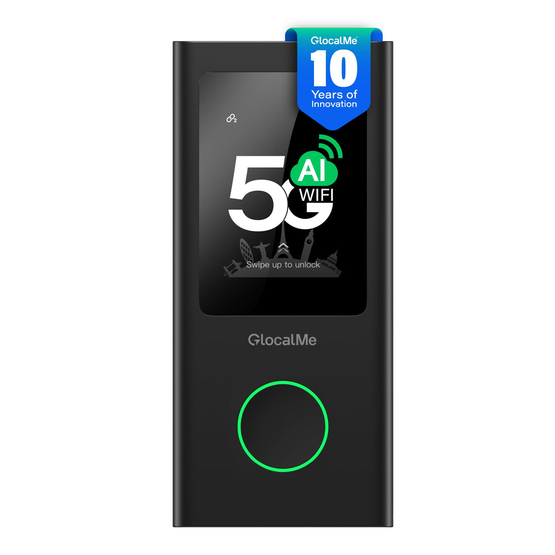 GlocalMe Numen Air 5G Mobiler WiFi Router, Globale Frequenzbänder, Keine SIM-Karte nötig, Unterstütz
