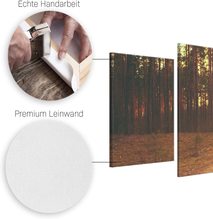ge Bildet Bild auf Leinwand | Landschaftsbilder - freedom H in 100x50 cm mehrteilig als Wandbild | W