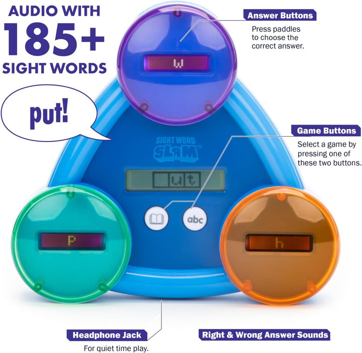 Learning Resources EI-8434 Slam, ab 5 Jahren, über 185 englische Sight Words Lernen, 2 Modi, elektro
