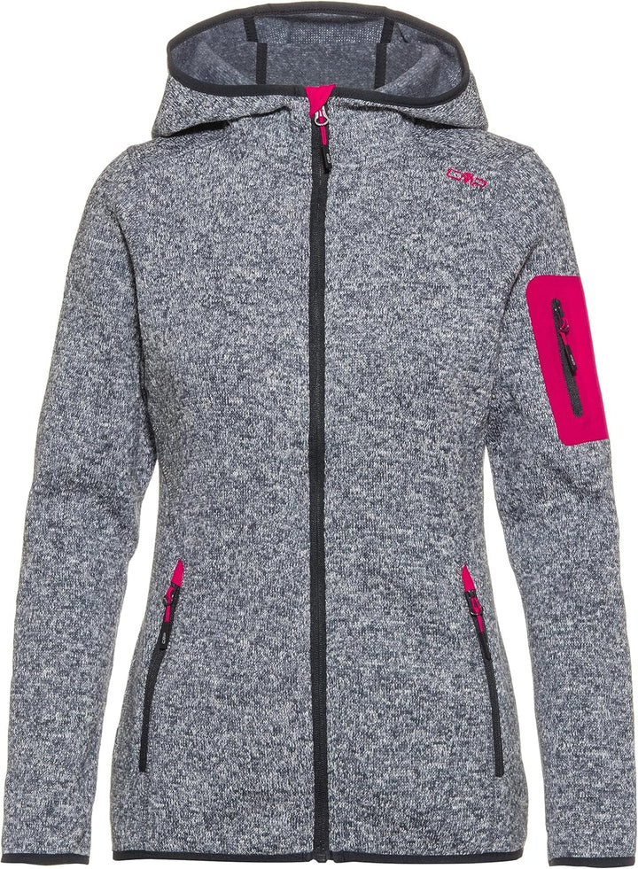 CMP Damen Hoodie Rain Jacke Regenjacke Hardshelljacke XXS Titan-Weiss-Fuchsia, XXS Titan-Weiß-F