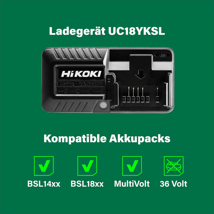 HIKOKI UC18YKSL 14,4/18V Akku Ladegerät 230V