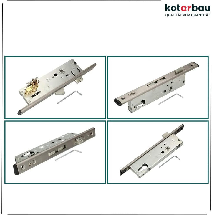KOTARBAU® Rohrrahmenschloss 92 mm Dornmass 30 mm C-Stulp Edelstahl Einsteckschloss Türschloss Haustü