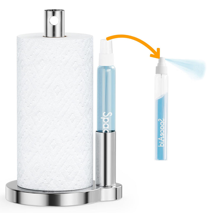 SpaceAid SprayNeat Papierhandtuchhalter mit Sprühflasche, Arbeitsplatte Papierhandtücher Spender Stä