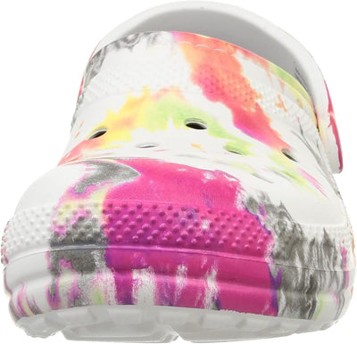 Crocs Unisex Classic Lined Tie-dye Clogs, Blotched Tie Dye