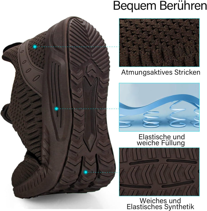 Feethit Turnschuhe Herren Laufschuhe Sportschuhe Sneaker rutschfeste Gummisohlen Leichte und Atmungs