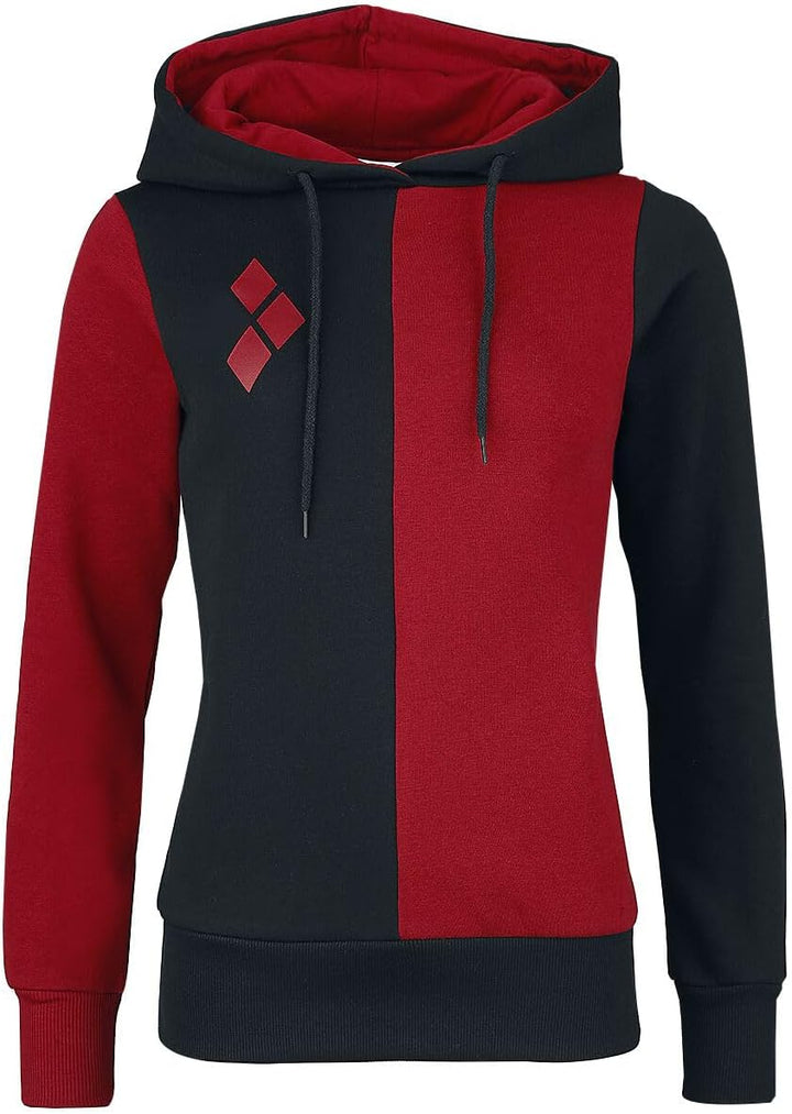 Suicide Squad Harley Quinn Frauen Kapuzenpullover rot/schwarz, M