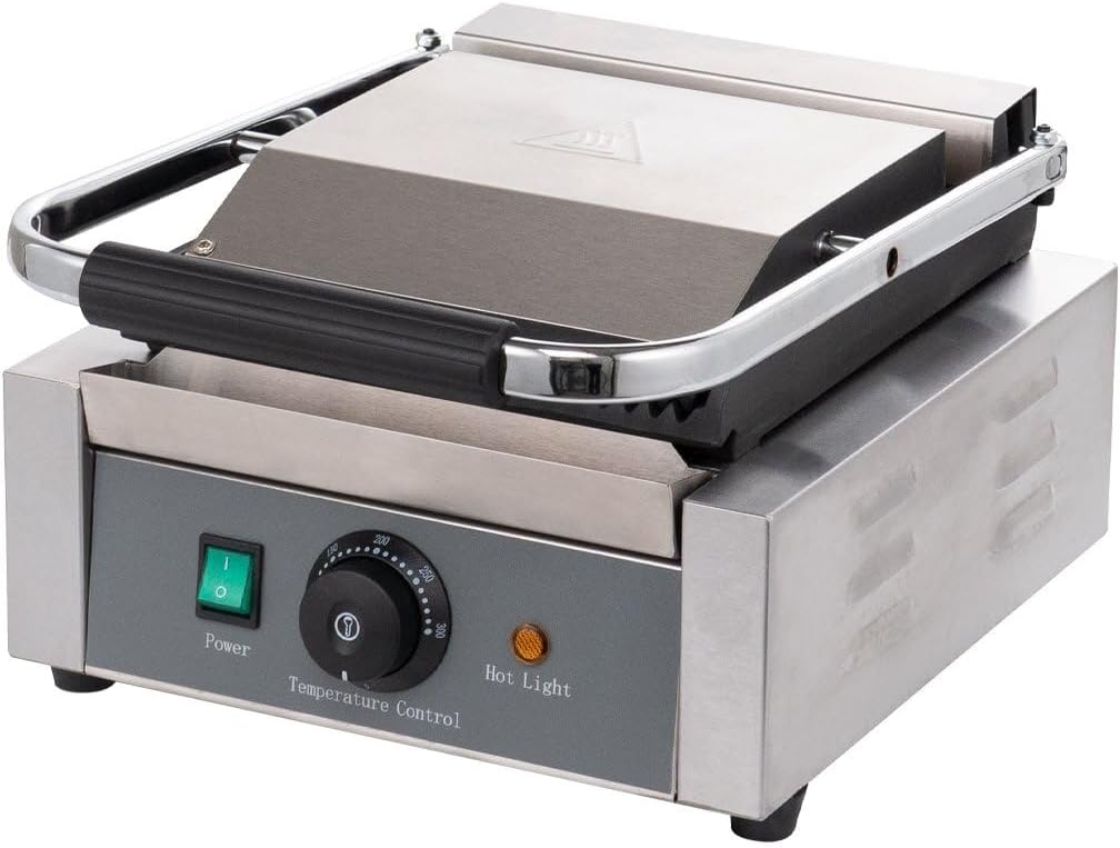 GastroHero Elektro-Kontaktgrill ECO 1,8 kW, gerillt Gastronomiebedarf