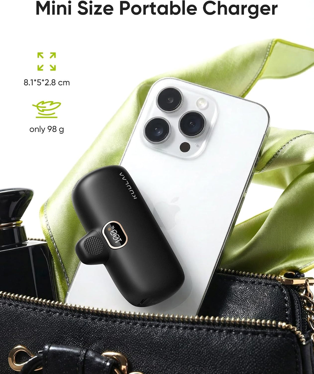 Kuulaa Power Bank 5000 mAh, PD 20W Powerbank Schnellladung,Tragbares Ladegerät, kompatibel mit iPhon