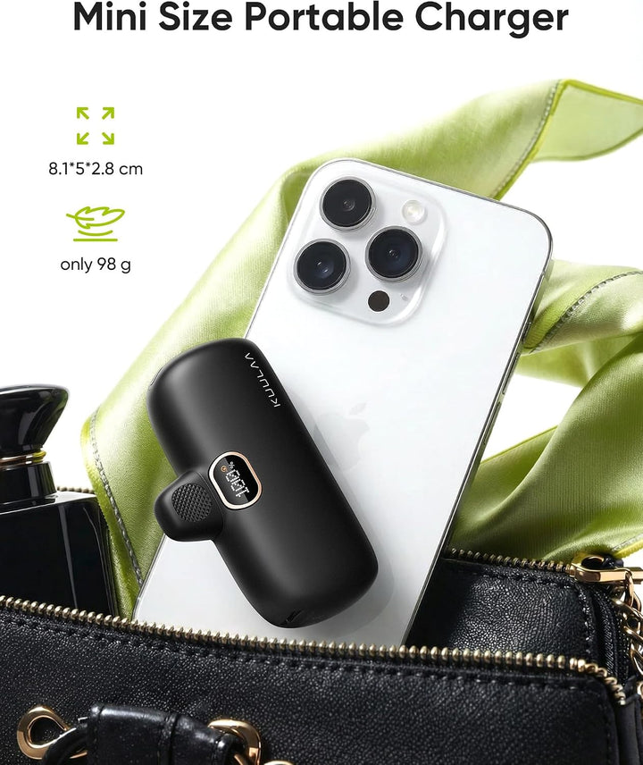 Kuulaa Power Bank 5000 mAh, PD 20W Powerbank Schnellladung,Tragbares Ladegerät, kompatibel mit iPhon