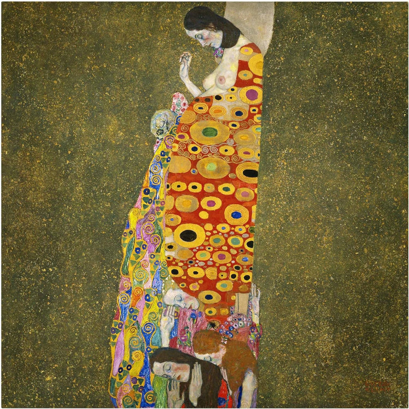 Bilderwelten Top Gustav Klimt Leinwandbilder Die Hoffnung II 40 x 40cm 40cm x 40cm Gustav Klimt - di