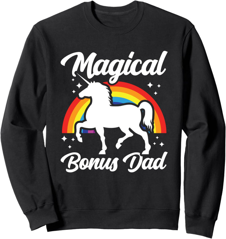 Magischer Bonus Papa Väter Tag Regenbogen Einhorn Geschenke Sweatshirt