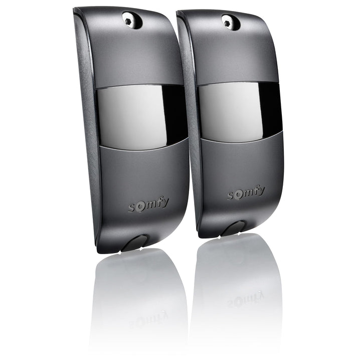 Somfy 2400939 - Lichtschranken-Set für Torantriebe, BUS 24V AC-DC Reichweite 8m IP44, schwarz