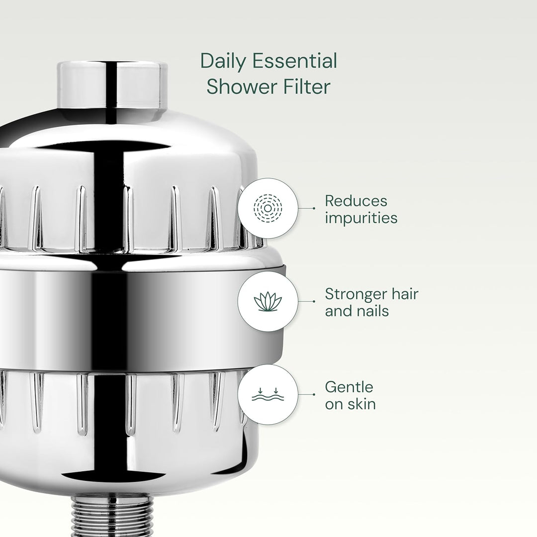 Hohe Ausgangsleistung Universal Dusche Filter mit auswechselbare dreistufig Filter Kartusche – Chrom