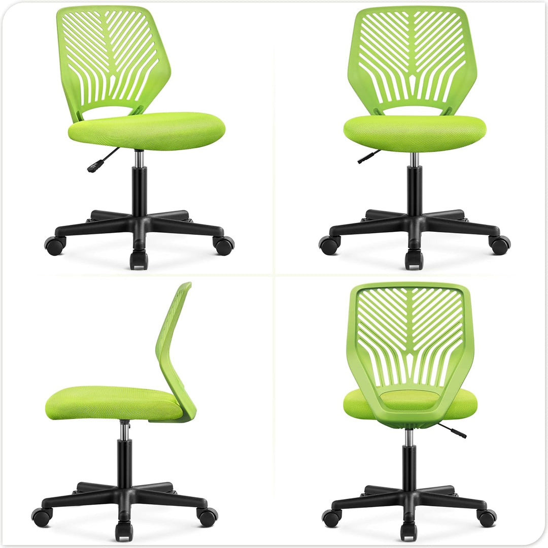 Yaheetech Bürostuhl Ergonomisch Schreibtischstuhl ohne Armlehnen Drehstuhl mit Rücklehne Arbeitsstuh