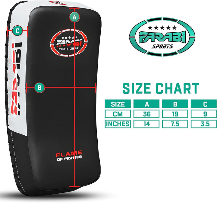 Farabi Sports schlagpolster für Coaching, Training, Kickboxen Curved Kick Pads, schlagpolster Kampfs