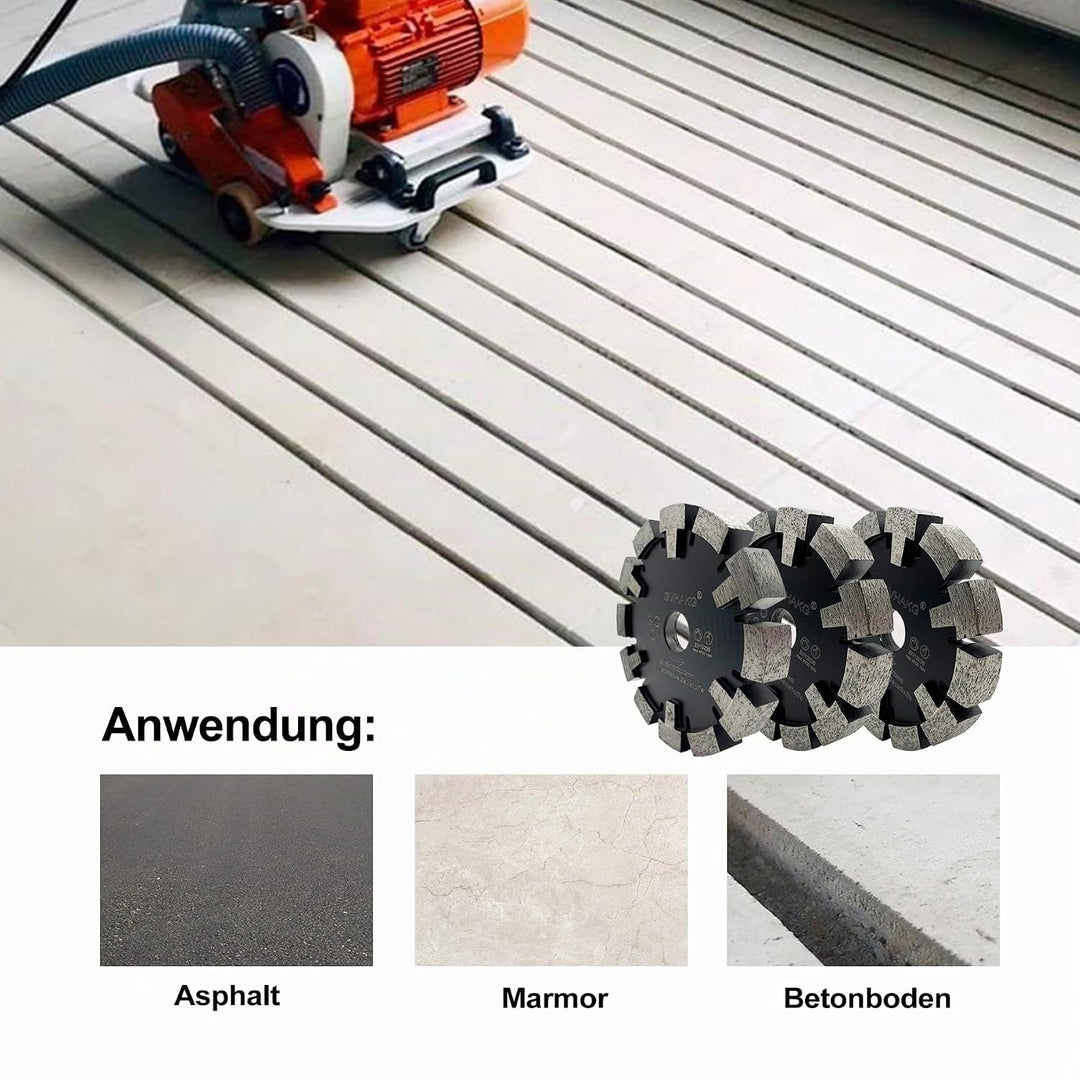 GVHAKG Diamant Frässcheibe/Räumscheibe130mm，Diamant Fräser für Estrich，Asphalt， Abrasive Böden，Premi
